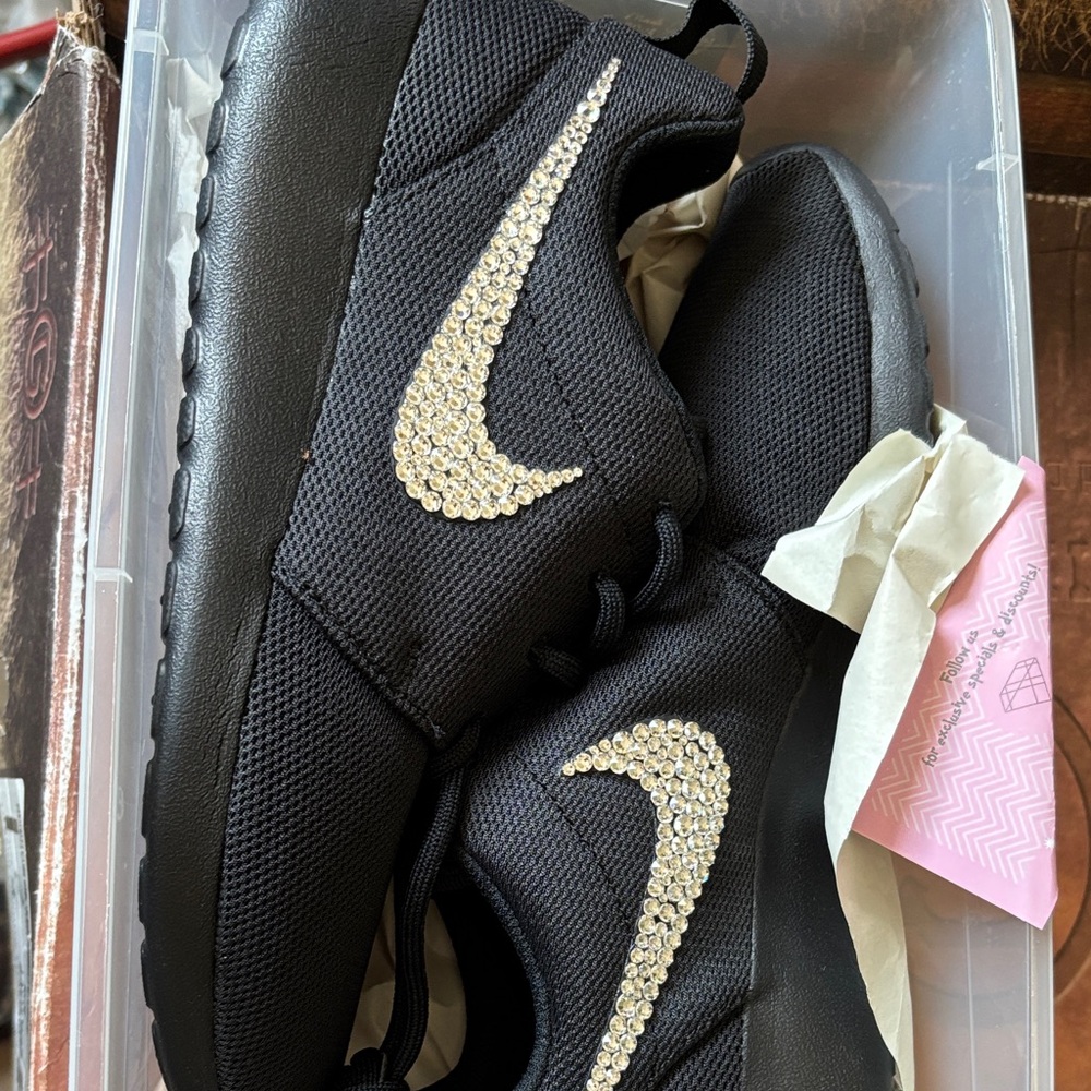 Nike Black and Gold Athletic Shoes